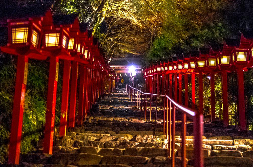 京都の名所でライトアップ〜貴船もみじ灯篭〜 - 京都 着物